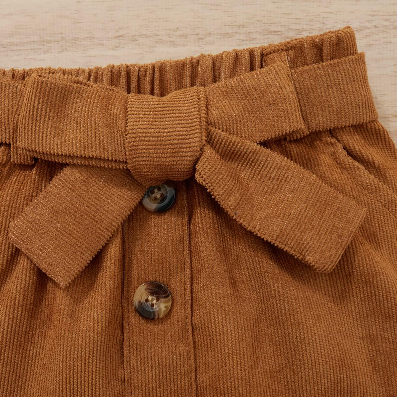 Toddler Girls' Fall and Winter Turtleneck Knit Pullover and Plaid Button Mini Skirt Set