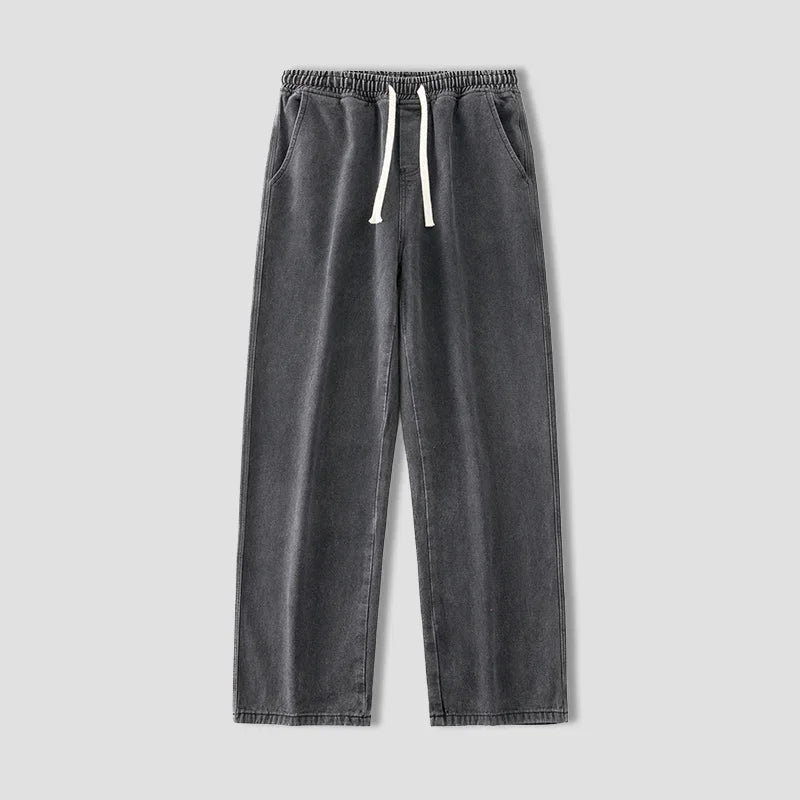 Korean Autumn Fashion Y2K Classic Baggy Wide Leg Jeans for Men - 2026 Hip Hop Streetwear Casual Pants