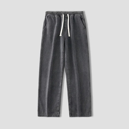 Korean Autumn Fashion Y2K Classic Baggy Wide Leg Jeans for Men - 2026 Hip Hop Streetwear Casual Pants