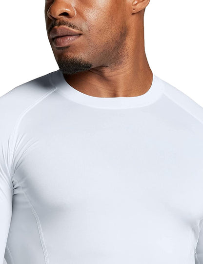 Men's Long Sleeve Compression Shirt with UPF 50+ Protection for Water Sports and Athletic Performance