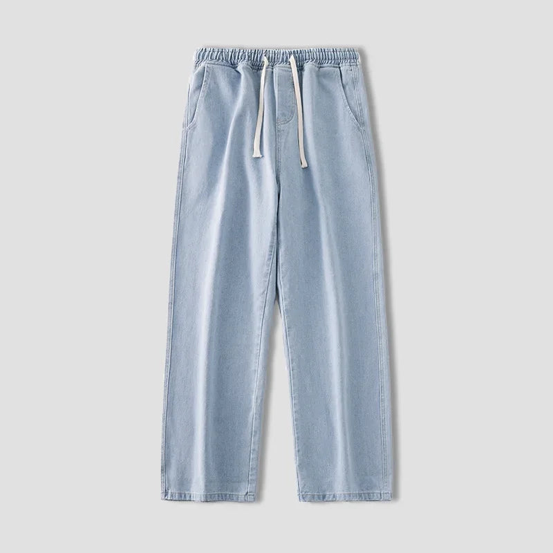 Korean Autumn Fashion Y2K Classic Baggy Wide Leg Jeans for Men - 2026 Hip Hop Streetwear Casual Pants