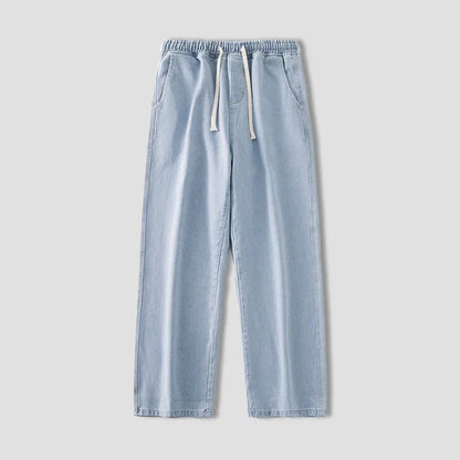 Korean Autumn Fashion Y2K Classic Baggy Wide Leg Jeans for Men - 2026 Hip Hop Streetwear Casual Pants