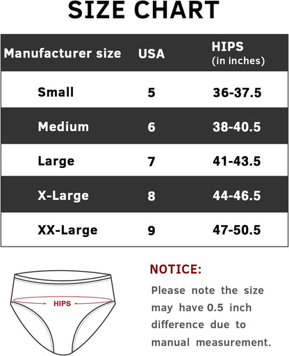 Womens Underwear Cotton Bikini Breathable Sport Low Rise Panty for Women Multipack