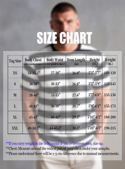 Mens Striped Shirt Short Sleeve T-Shirts