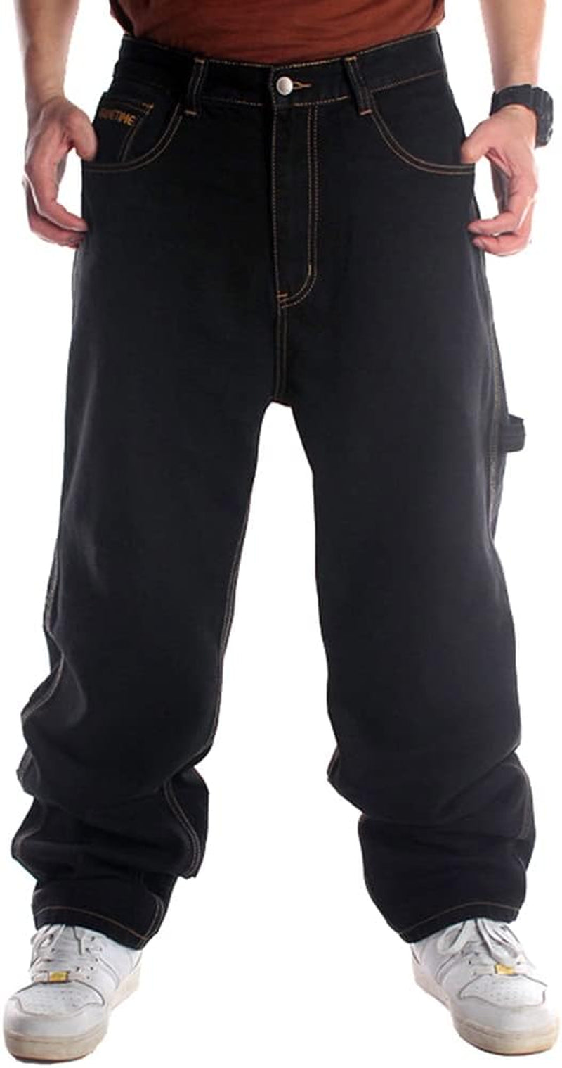 Men's Relaxed Fit Baggy Jeans - Urban Skate and Streetwear Style
