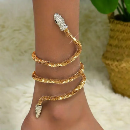 Adjustable Gothic-Inspired Snake Necklace and Bracelet Set