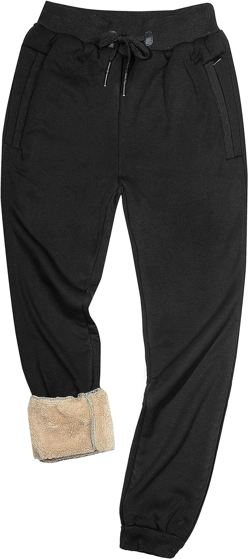 Men's Thermal Fleece Jogger Pants with Sherpa Lining for Enhanced Winter Comfort