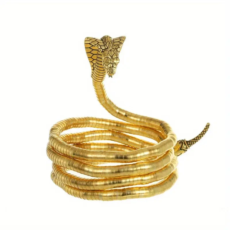 Adjustable Gothic-Inspired Snake Necklace and Bracelet Set