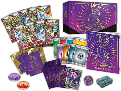 TCG: Scarlet and Violet Elite Trainer Box - Miraidon Purple (1 Full Art Promo Card, 9 Boosters and Premium Accessories)