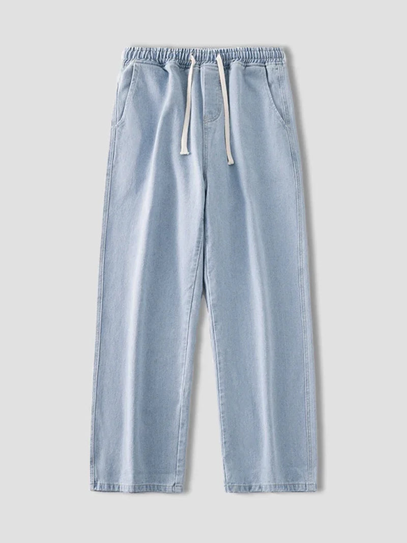 Korean Autumn Fashion Y2K Classic Baggy Wide Leg Jeans for Men - 2026 Hip Hop Streetwear Casual Pants