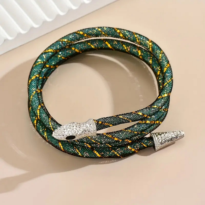 Adjustable Gothic-Inspired Snake Necklace and Bracelet Set