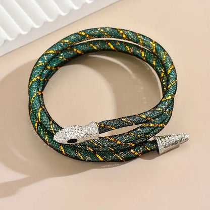 Adjustable Gothic-Inspired Snake Necklace and Bracelet Set