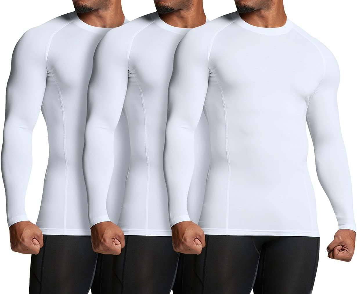 Men's Long Sleeve Compression Shirt with UPF 50+ Protection for Water Sports and Athletic Performance