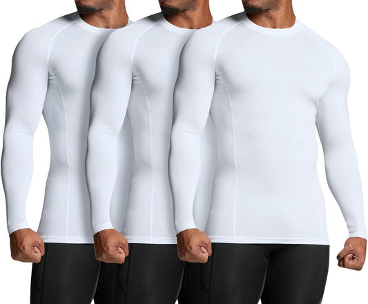 Men's Long Sleeve Compression Shirt with UPF 50+ Protection for Water Sports and Athletic Performance
