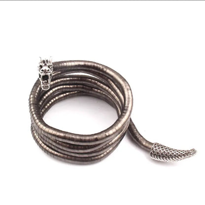 Adjustable Gothic-Inspired Snake Necklace and Bracelet Set
