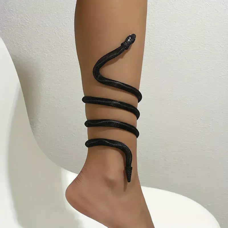 Adjustable Gothic-Inspired Snake Necklace and Bracelet Set