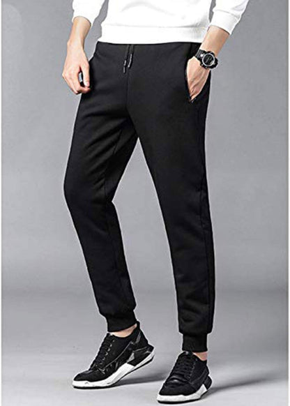 Men's Thermal Fleece Jogger Pants with Sherpa Lining for Enhanced Winter Comfort