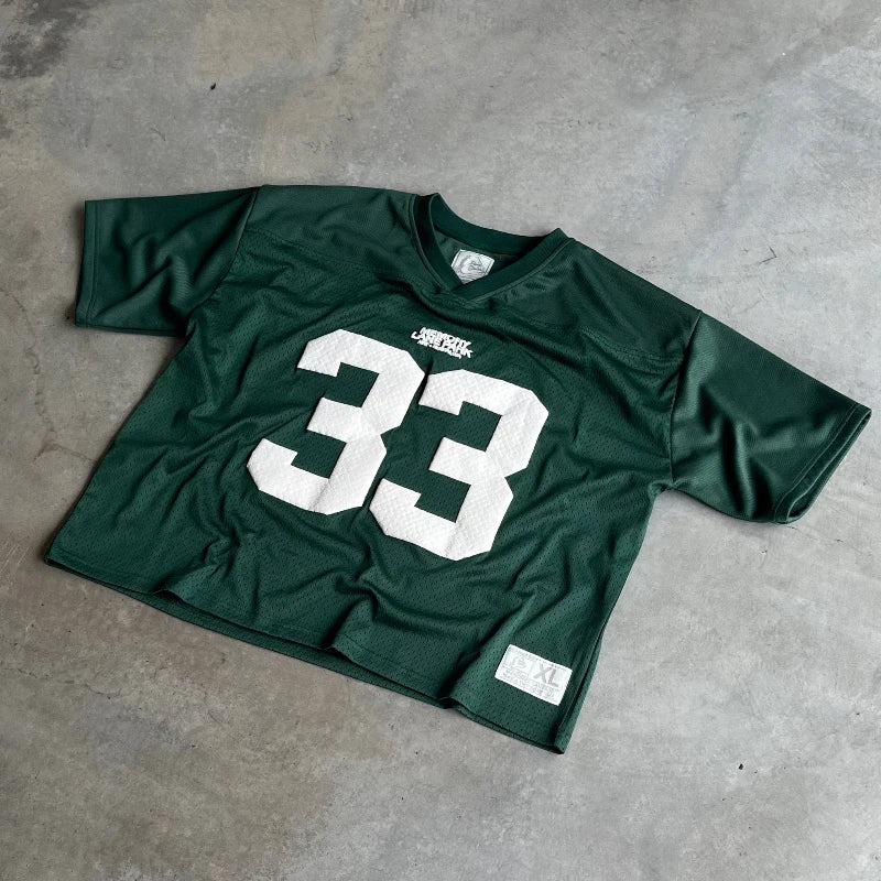 Y2K Retro Quick-Dry Breathable Mesh T-Shirt for Men and Women - Oversized Unisex Football Training and Casual Wear