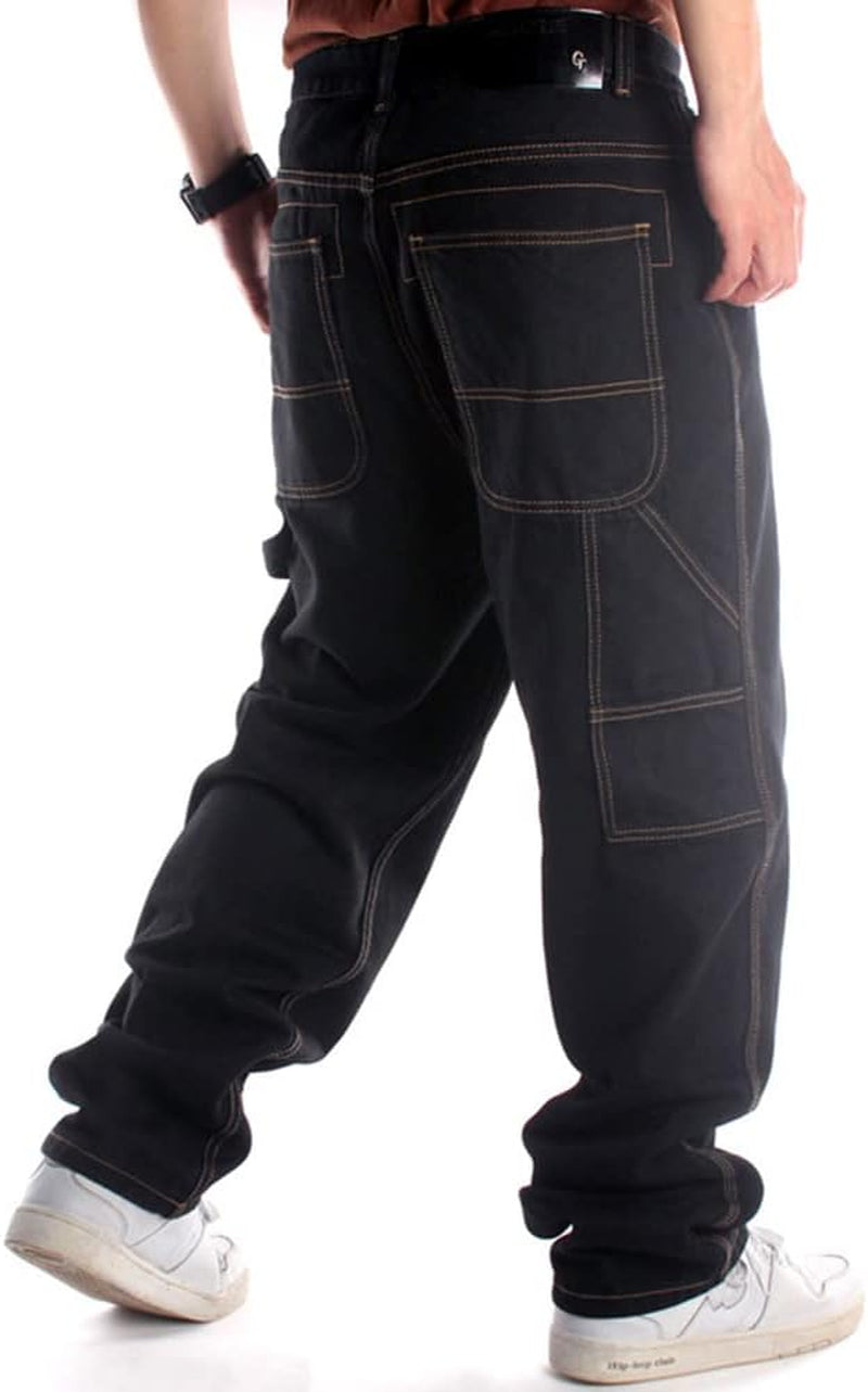 Men's Relaxed Fit Baggy Jeans - Urban Skate and Streetwear Style