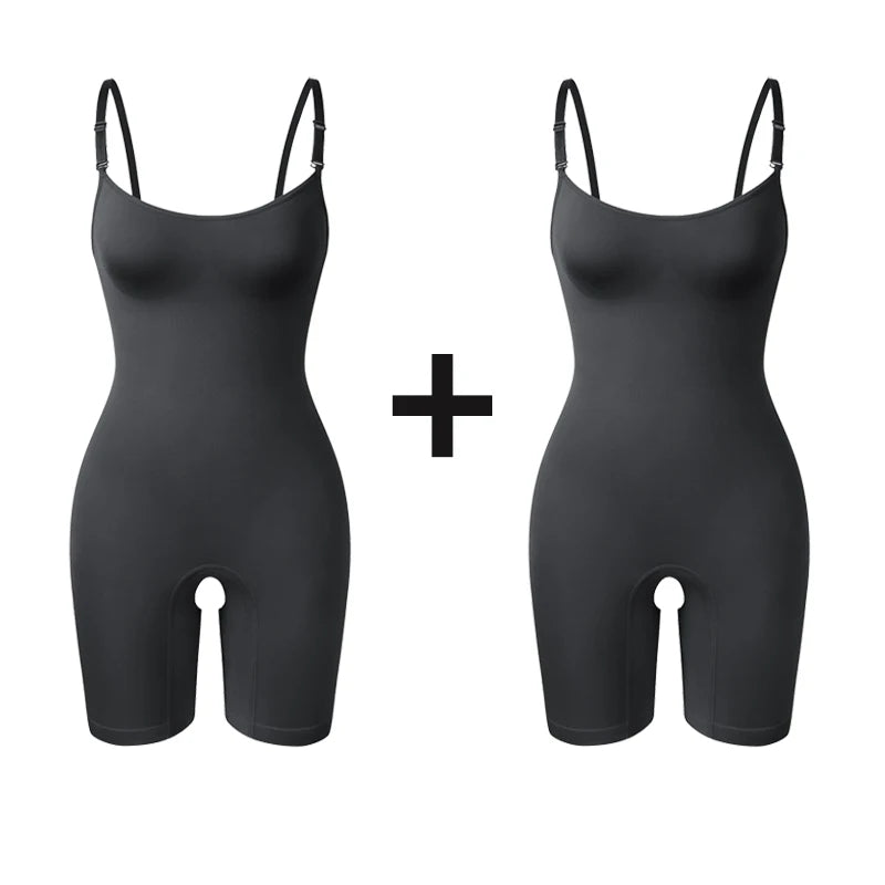 Women's Full Body Shaper with Enhanced Tummy Control and Waist Training - Shapewear Bodysuit and Thigh Slimming Corset