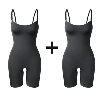 Women's Full Body Shaper with Enhanced Tummy Control and Waist Training - Shapewear Bodysuit and Thigh Slimming Corset