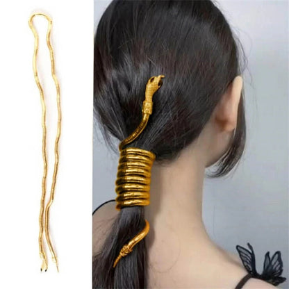 Adjustable Gothic-Inspired Snake Necklace and Bracelet Set