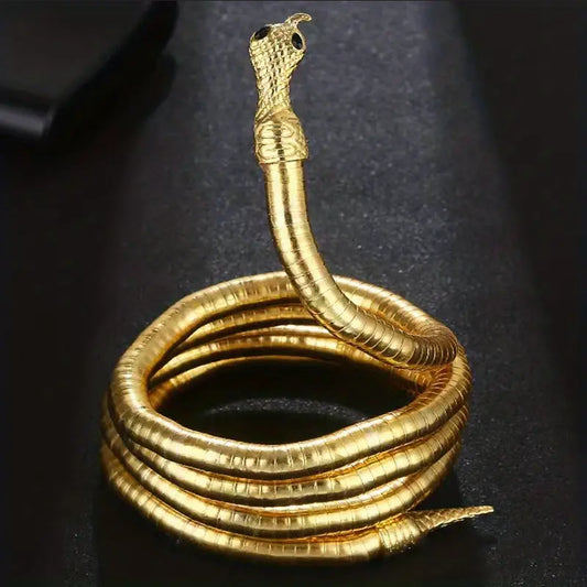 Adjustable Gothic-Inspired Snake Necklace and Bracelet Set