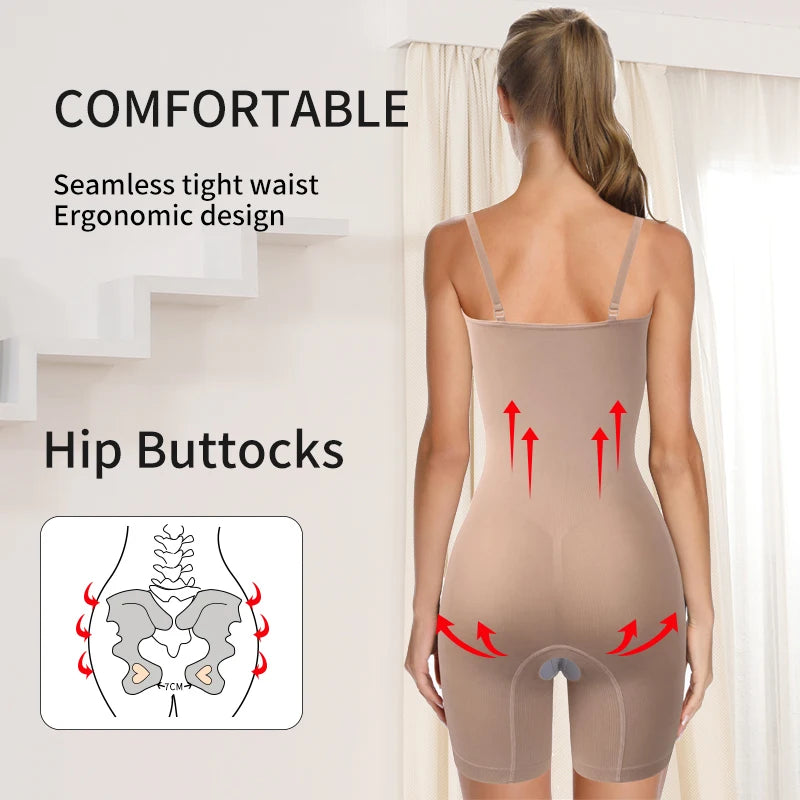 Women's Full Body Shaper with Enhanced Tummy Control and Waist Training - Shapewear Bodysuit and Thigh Slimming Corset