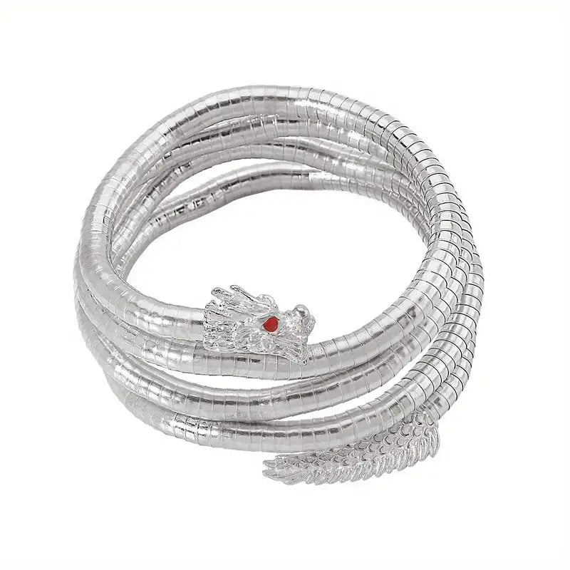 Adjustable Gothic-Inspired Snake Necklace and Bracelet Set