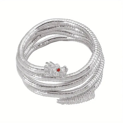 Adjustable Gothic-Inspired Snake Necklace and Bracelet Set