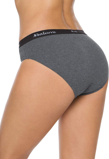 Womens Underwear Cotton Bikini Breathable Sport Low Rise Panty for Women Multipack