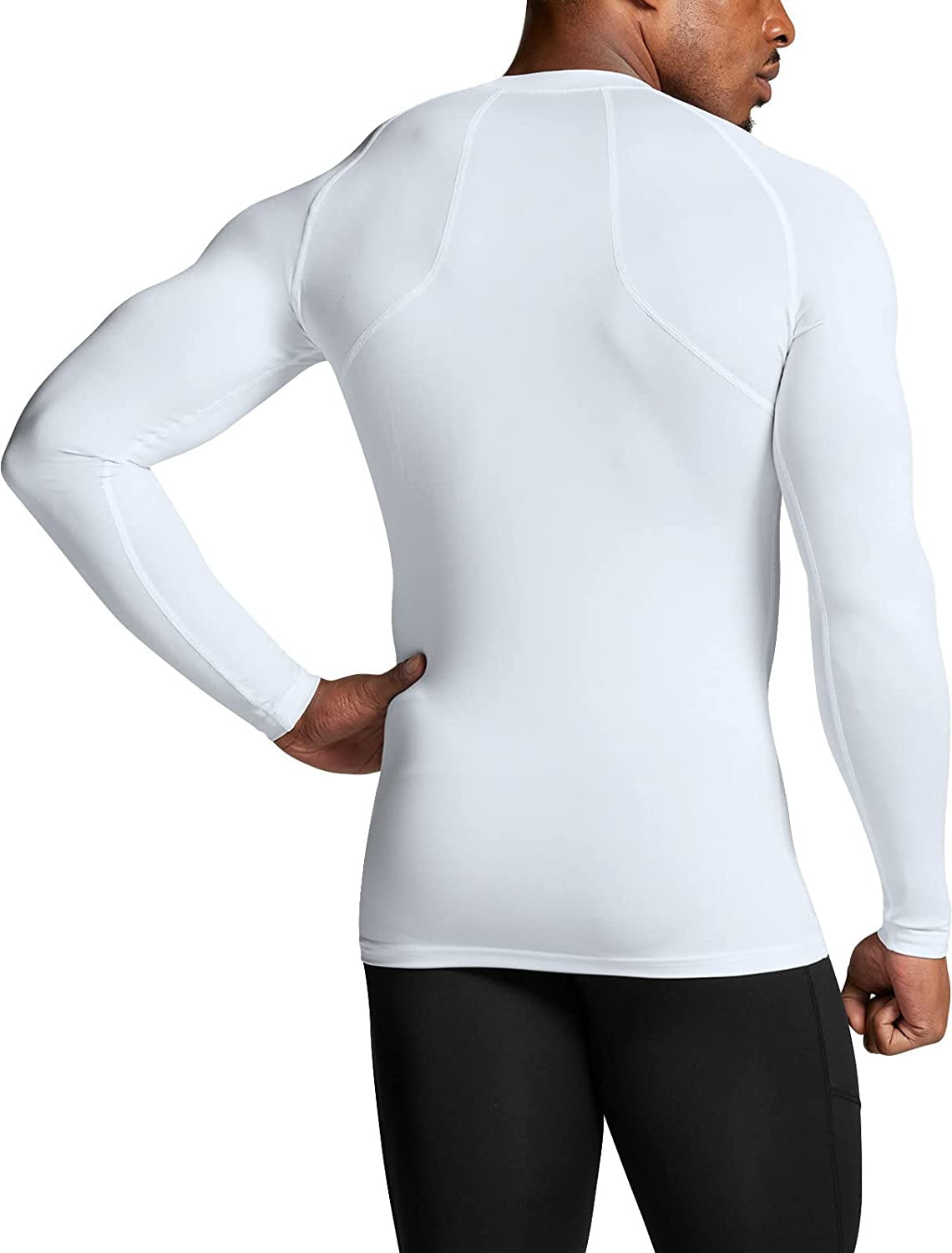 Men's Long Sleeve Compression Shirt with UPF 50+ Protection for Water Sports and Athletic Performance