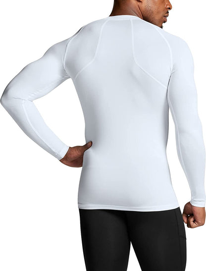 Men's Long Sleeve Compression Shirt with UPF 50+ Protection for Water Sports and Athletic Performance