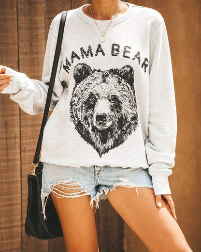 Women's Long Sleeve Graphic Crewneck Sweatshirt - Soft and Relaxed Fit for Autumn