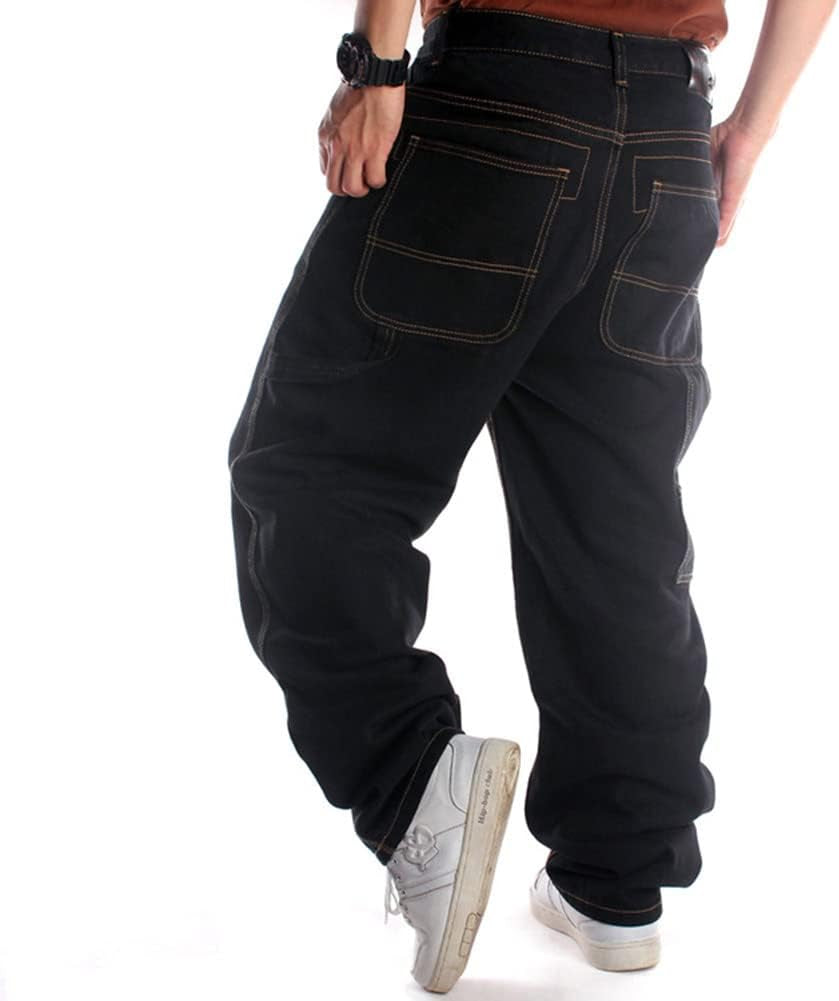 Men's Relaxed Fit Baggy Jeans - Urban Skate and Streetwear Style