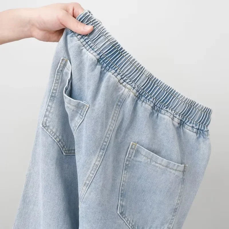 Korean Autumn Fashion Y2K Classic Baggy Wide Leg Jeans for Men - 2026 Hip Hop Streetwear Casual Pants