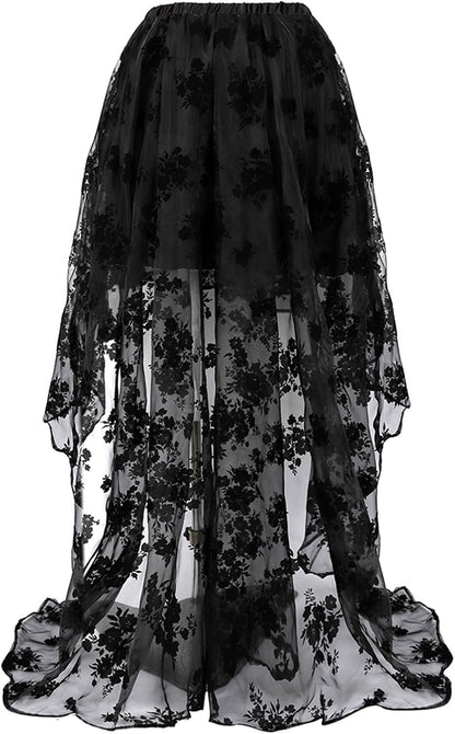 Victorian-Inspired Steampunk Skirt for Women - Elegant Corset Dress for Halloween and Renaissance Festivals