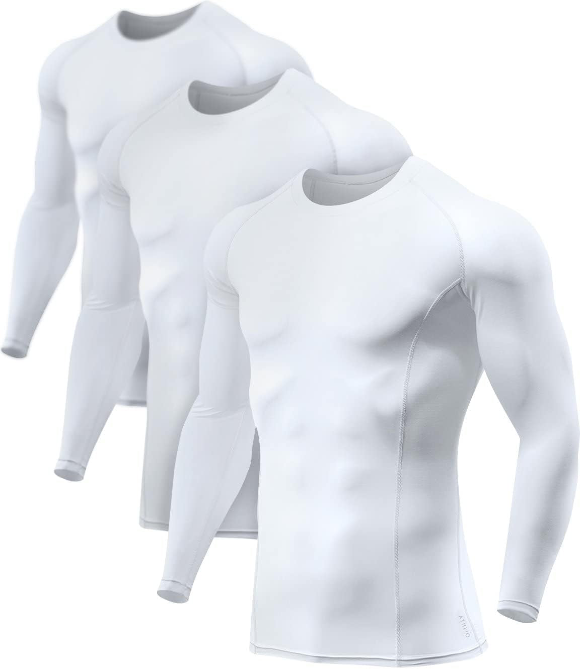 Men's Long Sleeve Compression Shirt with UPF 50+ Protection for Water Sports and Athletic Performance