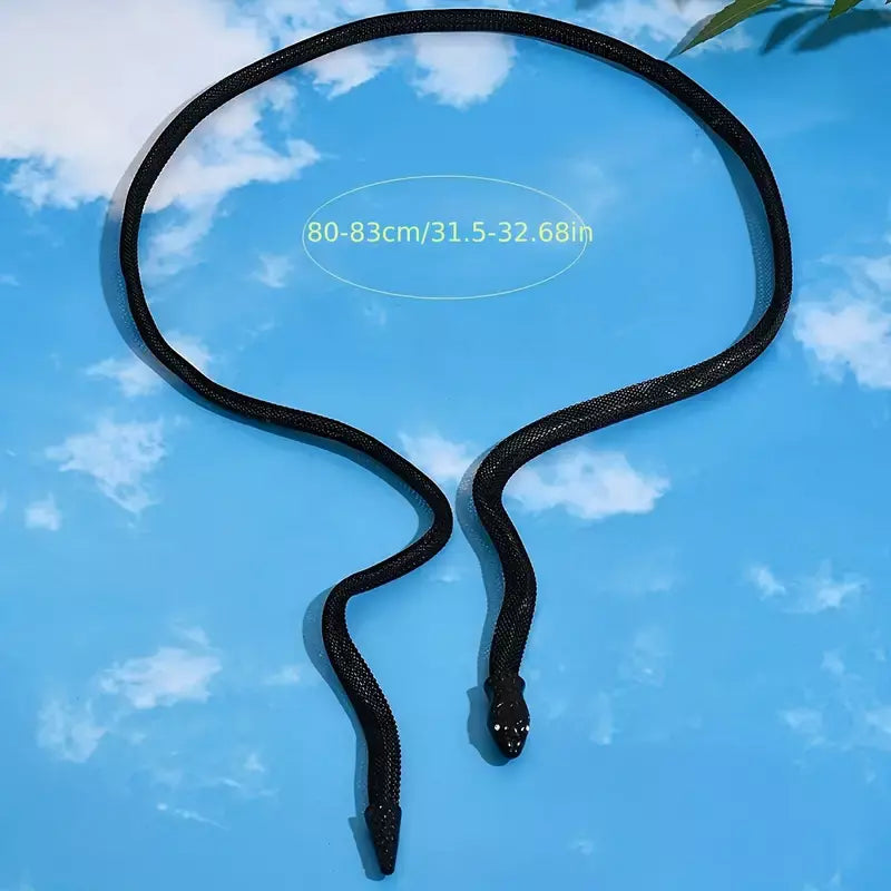 Adjustable Gothic-Inspired Snake Necklace and Bracelet Set