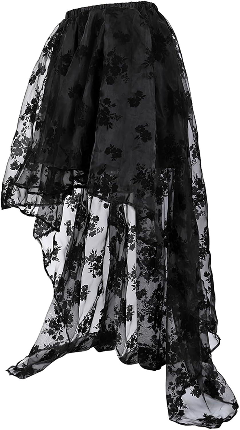 Victorian-Inspired Steampunk Skirt for Women - Elegant Corset Dress for Halloween and Renaissance Festivals