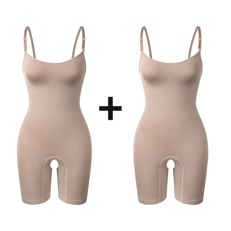 Women's Full Body Shaper with Enhanced Tummy Control and Waist Training - Shapewear Bodysuit and Thigh Slimming Corset