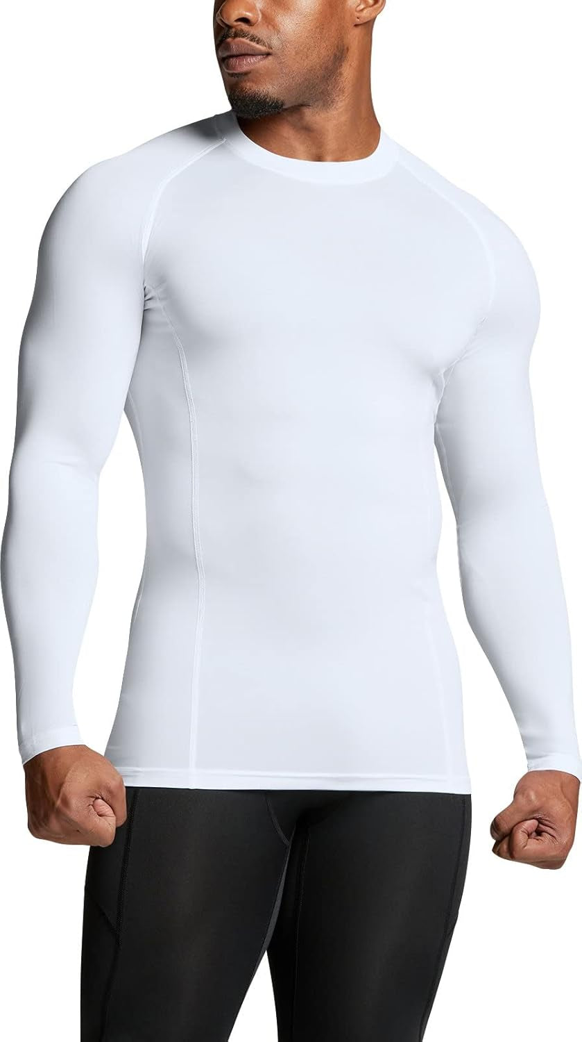 Men's Long Sleeve Compression Shirt with UPF 50+ Protection for Water Sports and Athletic Performance