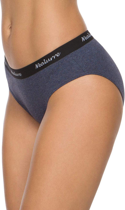 Womens Underwear Cotton Bikini Breathable Sport Low Rise Panty for Women Multipack