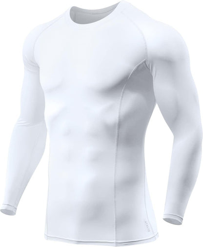 Men's Long Sleeve Compression Shirt with UPF 50+ Protection for Water Sports and Athletic Performance