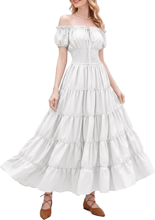 Women's Renaissance-Inspired Costume Dress: Medieval Peasant Cottagecore Attire for Themed Events